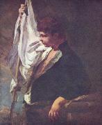 Giovanni Battista Tiepolo Ein junger Fahnentrager oil
